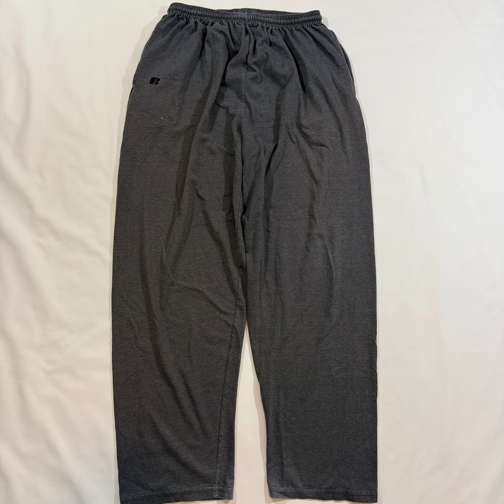 Russell Athletic Sweatpants Men Large Grey Vintage 90s Relaxed Cotton Blend